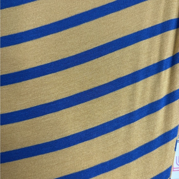 XXS Striped Yellow/Mustard and Blue Women's Dress‎ - Picture 2 of 4